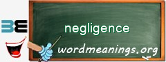 WordMeaning blackboard for negligence